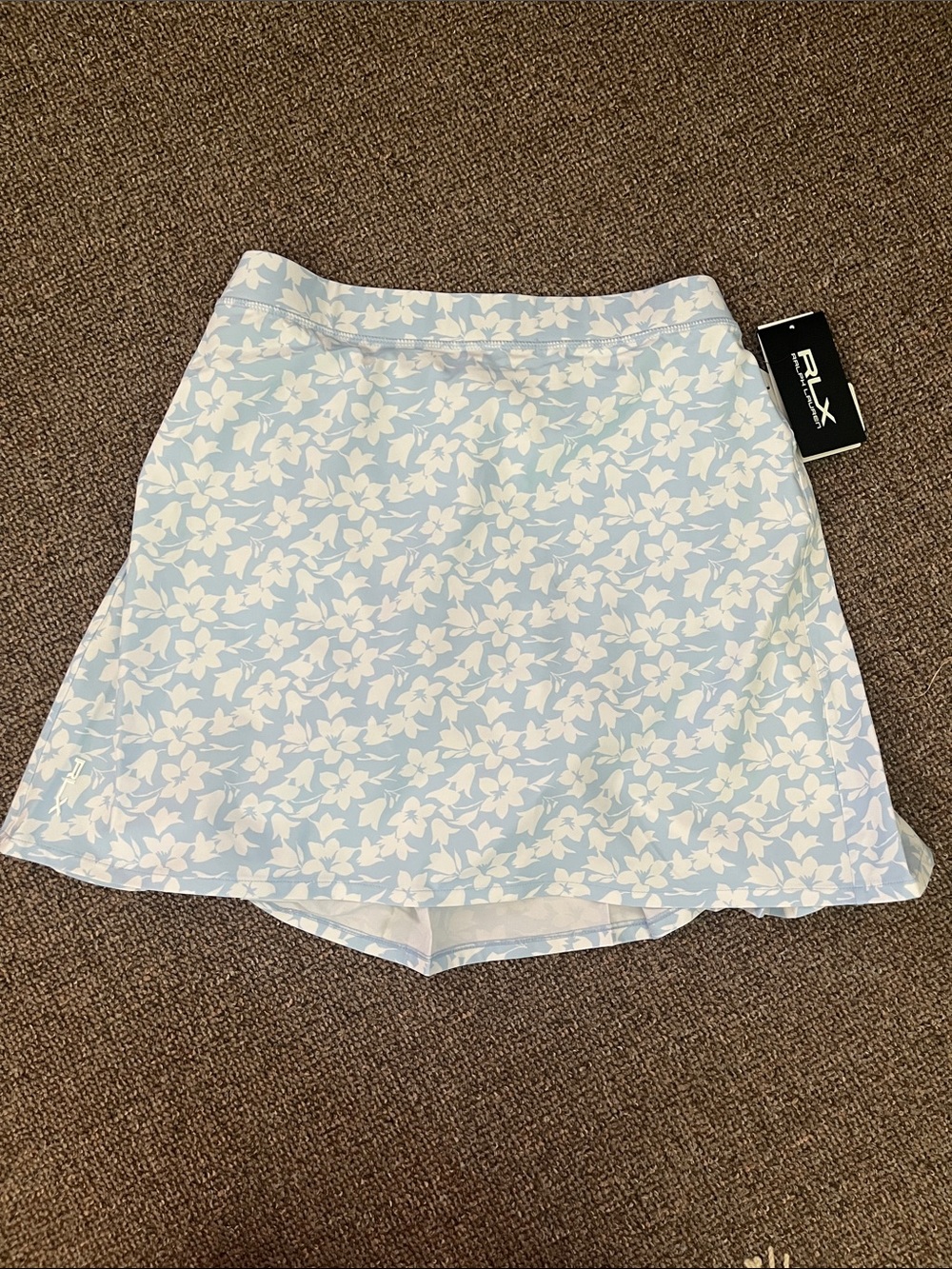 Ralph Lauren Light Blue and White Floral Golf Skort